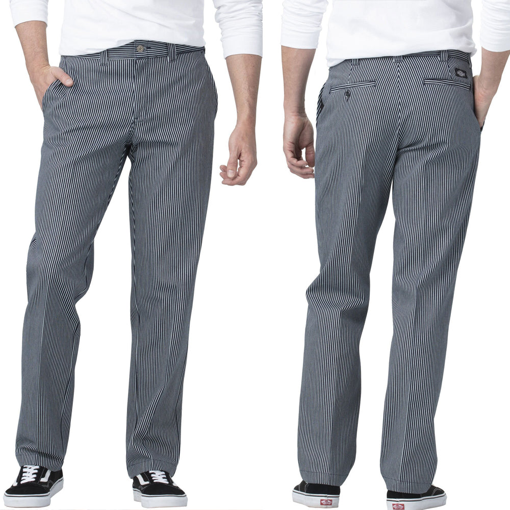 Dickies '67 Slim Fit Hickory Stripe Pants, Blue White Hickory
